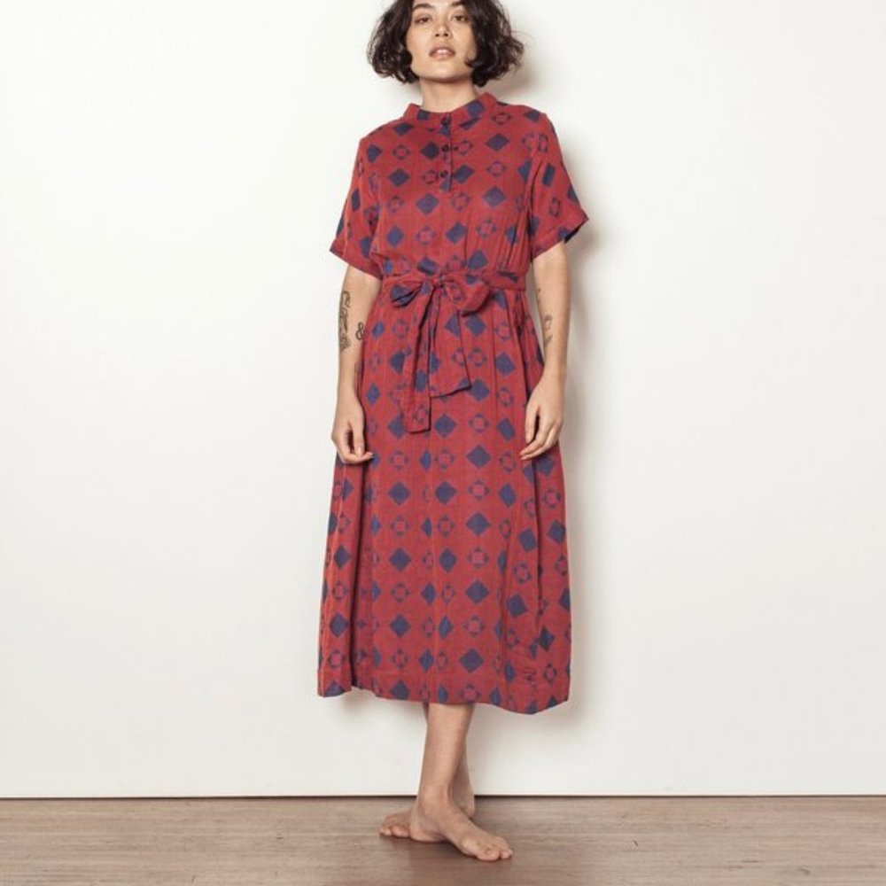 Ace & Jig Margaret Dress, Copper, Size Large, EUC